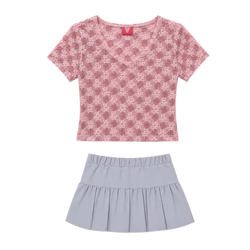 爵士舞女童服装露脐街舞多巴胺