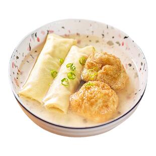 上海特色双档蛋饺黑猪肉百叶包宁波面结萝卜丝饼油墩子油面筋塞肉