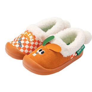 kidsing可迪星宝宝棉拖鞋秋冬男女童中大童室内居家保暖防滑棉鞋