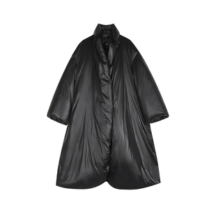 JNBY/江南布衣秋冬长款羽绒服女休闲外套翻领A字简约通勤蓬松柔软