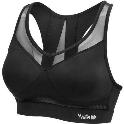 薏凡特高强度黑网拼接运动文胸