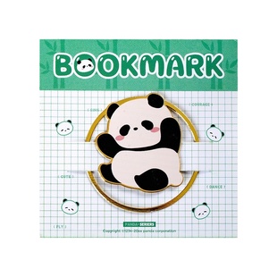 朝雨 可爱熊猫金属书签中国风高档精致学生奖励小礼品实用创意