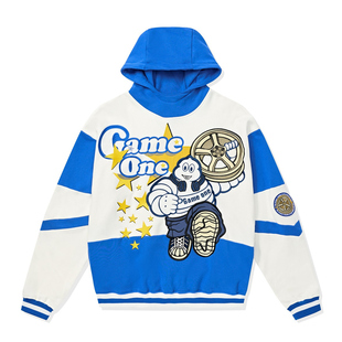 GameOne 23FW “逃跑轮胎”美式刺绣重磅帽衫卫衣 Oldschool复古