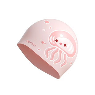 儿童泳帽女童男童防水不勒头可爱卡通硅胶护耳大头围高颜值游泳帽