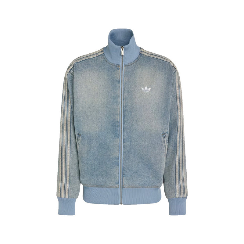 adidas三叶草男女同款牛仔外套