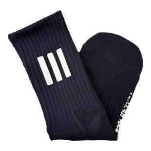 新品硅胶标复古三条杠男女袜子搭配球鞋运动FOG美式街头篮球长袜