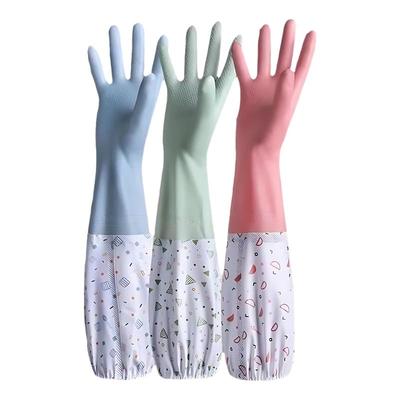 耐用加绒加厚手套橡胶厨房家务加长洗碗女防水洗衣服胶皮乳胶冬季