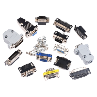 DR9/DB9/15母头公头RS232插头插座DP9焊板焊线式金属塑料壳DR15/9