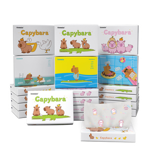 卡皮巴拉印花抽纸小包学生便携纸巾手帕纸萌趣卡通餐巾纸面巾纸