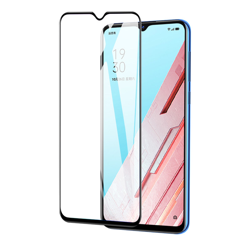 适用opporeno3钢化膜reno3pro手机膜oppo3元气版5g曲屏opporen3por全屏opopreno35g壳oppor3opp0pp0opporone