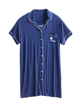莫代尔夏季草莓开衫加大码家居服