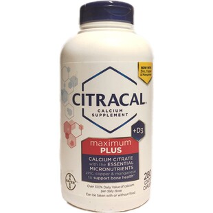 Bayer拜耳钙Citracal美信钙柠檬酸钙D3温和好吸收280粒美国直邮