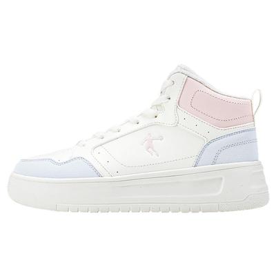 乔丹板鞋女高帮加绒运动鞋小白鞋