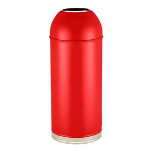 子弹头垃圾桶大容量商场零食咖啡网红奶茶店不锈钢圆形无盖果皮箱