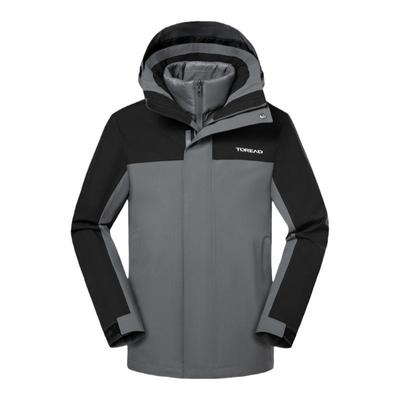 探路者三合一男冬季羽绒冲锋衣