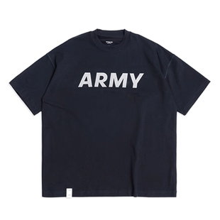 TOPTIER BRO 23SS 220g珠地布索罗娜凉感ARMY印花短袖T恤男舒适