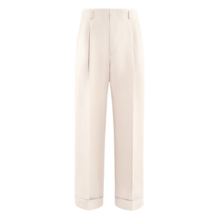 【犀牛褶工艺】CULTUM透气直筒双褶骑兵斜好莱坞裤男西裤休闲长裤