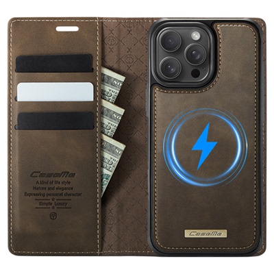 Magsafe磁吸适用苹果16pro手机壳高档皮套16e新款男士iPhone14plus掀盖式13Promax带卡包12放卡i15翻盖17外壳