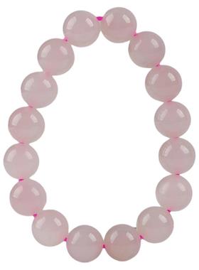 和田玉藕粉手串圆珠手链