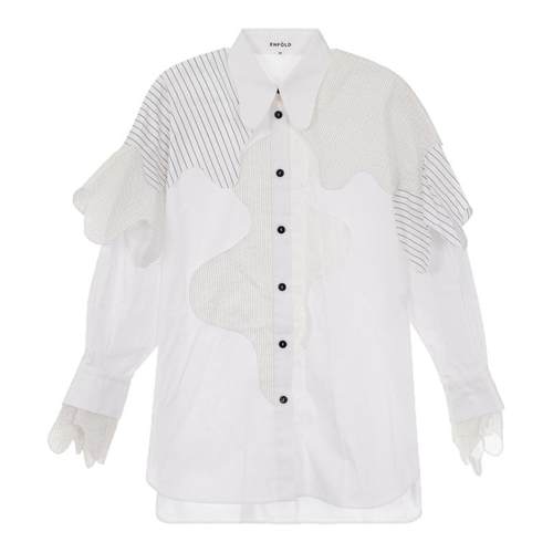 ENFOLD 女士春夏时尚拼接长袖条纹衬衫银泰百货精品  301574
