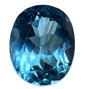 天然托帕石裸石原石戒面刻面椭圆尺寸全瑞士蓝托帕石