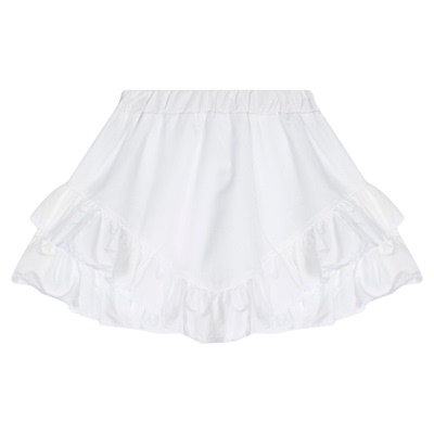 Heatherich短裤女2025夏季新款甜美蕾丝双层木耳边裙裤581467