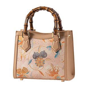 2025年新中式国风李德喜宋锦女士手提斜挎竹节包包送长辈妈妈礼物