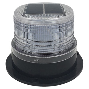 太阳能警示爆闪灯强磁吸lLED红蓝闪施工安全警示闪光灯车载警示灯