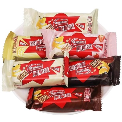 雀巢脆脆鲨巧克力威化饼干