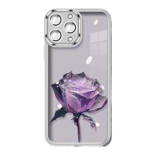 晶莹紫玫瑰手链适用华为vivo荣耀oppo苹果15手机壳iphone14新款女pro max手机套16/13/12/11透明mate40pro软