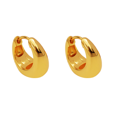 复古纯银女镀金高级感耳环