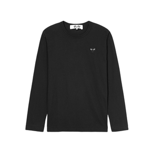 IT CDG PLAY COMME des GARÇONS川久保玲男装长袖T恤爱心缝饰内