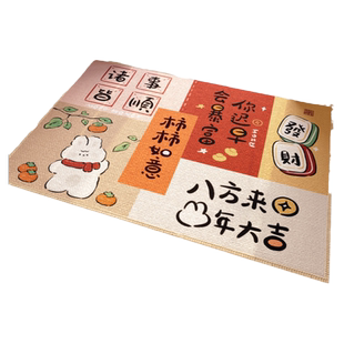入户门地垫出入平安门口进门垫门外垫子加厚绒面地毯防滑家用脚垫