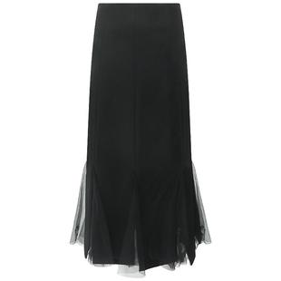 [断码清仓]COCOBELLA重工立裁8片网纱拼接鱼尾裙优雅半身裙HS0009