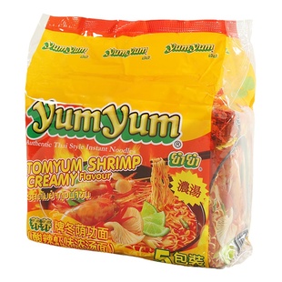 泰国yumyum养养牌冬阴功方便面10包酸辣虾味浓汤海鲜混搭速食泡面