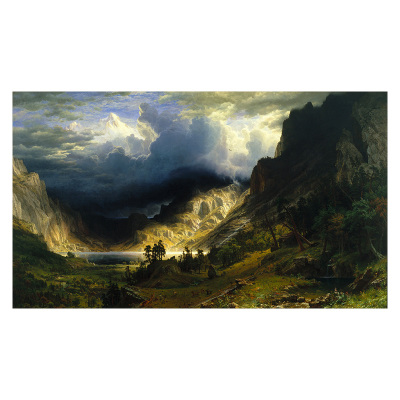 落基山脉风暴哈德逊河画派风景画