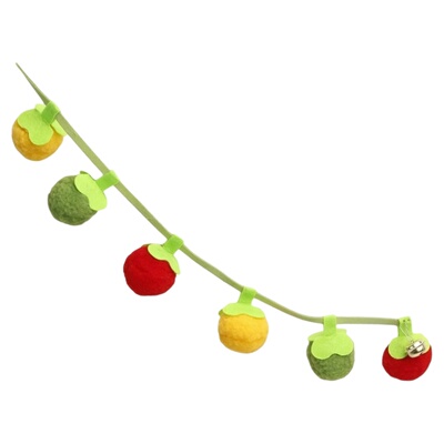 新款番茄逗猫棒耐咬铃铛猫咪玩具