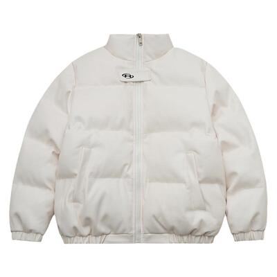 RAPPEYE加厚美式钢印PU皮棉服