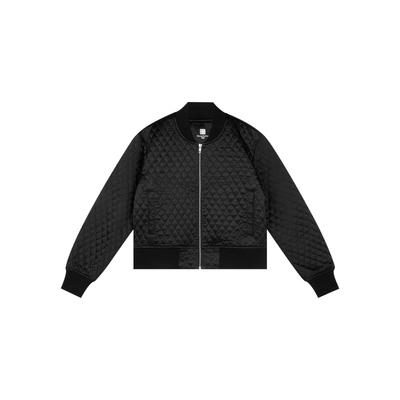 oneup菱形格棒球服短款棉服外套