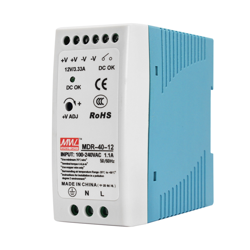 MDR-40W100W导轨式60W开关电源5V 12V5A 24V1.5A小体积直流变压器
