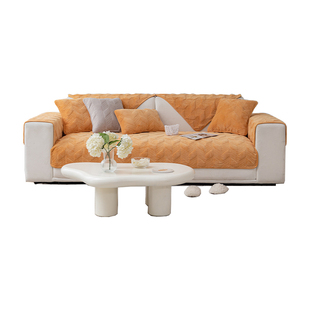 毛绒沙发垫秋冬加厚固定防滑简约现代2025新款冬季真皮沙发垫套罩