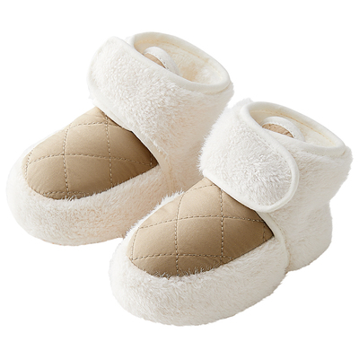 十月结晶婴儿鞋子冬季加绒6-12月宝宝保暖脚套棉鞋婴幼儿步前鞋子