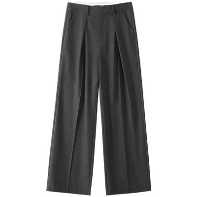 mithworld沵媞褶皱高腰休闲裤