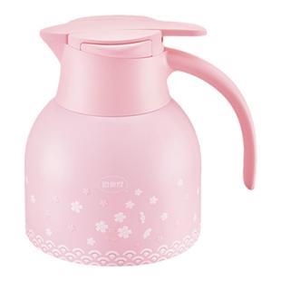 思乐得不锈钢保温壶樱花高颜值可爱粉家用办公室热水壶保温瓶