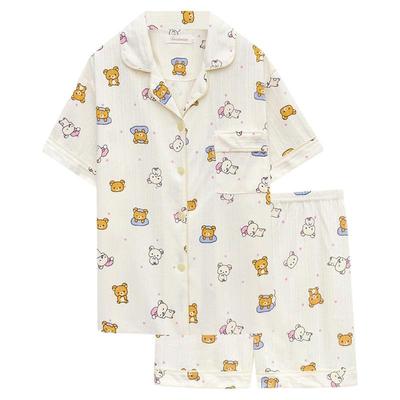 轻松熊睡衣女夏季新款