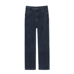 加绒烟管裤女2025新款冬加厚九分法棍显瘦八分小个子直筒牛仔裤子