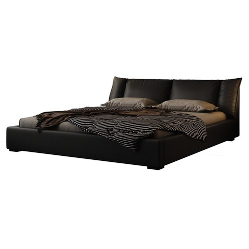 政府补贴意式极简真皮床2米x2米2大床主卧高端大气现代简约黑色床