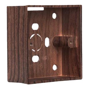 86型复古木纹墙面安装布线明盒通用开关插座明装底盒PVC明接线盒