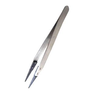 DKT可换头防静电镊子反差镊子自锁精密ESD反逆向镊子尖圆扁镊子头