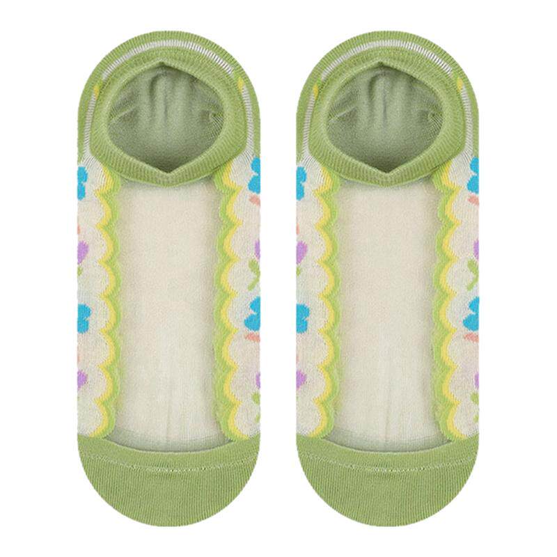 夏季女薄款镂空花边吸汗船袜